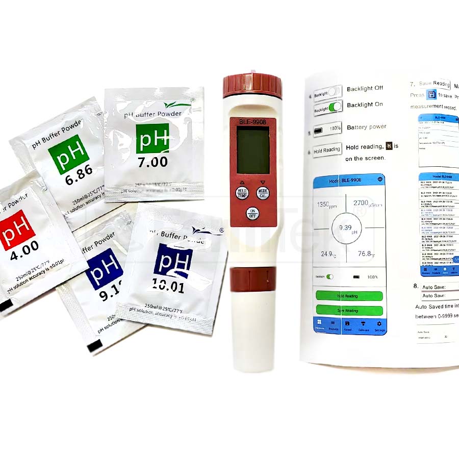 4 in 1 Water Condition Tester pH/EC/TDS/Temperature (BlueTooth) 9908