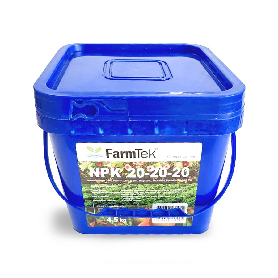 Farmtek NPK Fertilizer 20-20-20 TE Commercial 100% Soluble (Multipurpose) 4.5kg