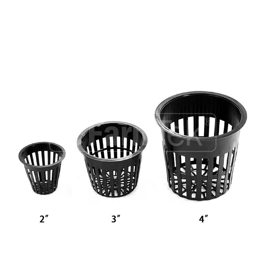 10pcs 3" Black Hydroponic Net Pots Mesh Pots Baskets Aeroponic