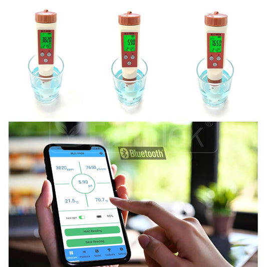7 in 1 Water Condition Tester pH/EC/TDS/Temp/SALT/SG/ORP (BlueTooth) BLE-C600