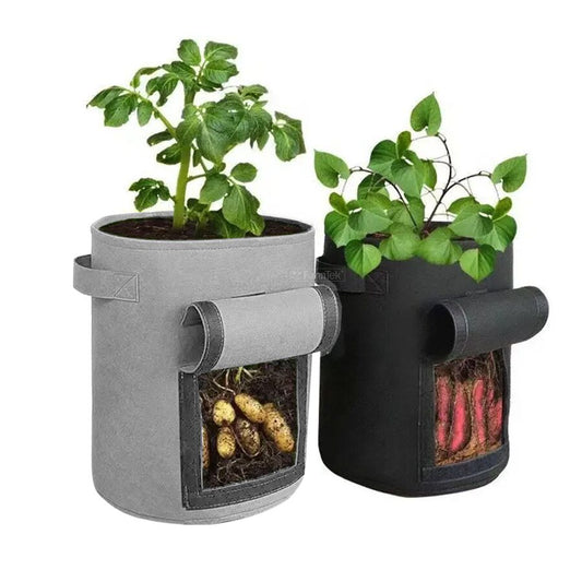 Felt Grow Bags with Window 28L/7Gal (Pack of 5)
